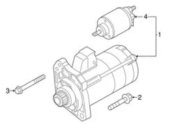 Genuine VW/Audi 059911021MX Starter - Audi | AU059911021MX
