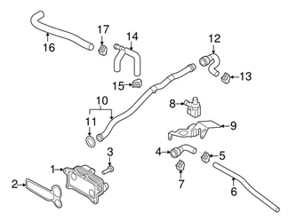 Genuine VW/Audi 06E117021M Oil Cooler - Audi | 06E117021J AU06E117021M 3 Genuine VW/Audi 06E117021M Oil Cooler - Audi | 06E117021J AU06E117021M