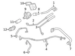 Genuine VW/Audi 06M145909G Turbocharger Coolant Line; Left - Audi | AU06M145909G