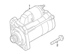 Genuine VW/Audi 07C911023FX Starter - Audi, VW | 07C911023DX VW07C911023FX