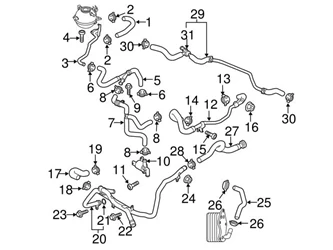 Genuine VW/Audi 07K121057 Coolant Hose; Rear - Audi | AU07K121057 3 Genuine VW/Audi 07K121057 Coolant Hose; Rear - Audi | AU07K121057