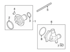 Genuine VW/Audi 07L121437 Water Pump Gasket; Outer Front, Outer Rear - Audi | AU07L121437