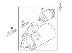 Genuine VW/Audi 0BZ911024D Starter - Audi | 0BZ911024C AU0BZ911024D