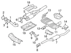 Genuine VW/Audi 191253232A Catalytic Converter Gasket; Front - Audi | AU191253232A