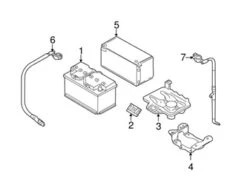 Genuine VW/Audi 1C0971235F Battery Cable Harness - VW | VW1C0971235F
