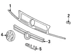 Genuine VW/Audi 1H5853653DGRU Grille - VW | VW1H5853653DGRU
