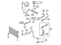 Genuine VW/Audi 1J0201894A Coolant Pipe - VW | VW1J0201894A