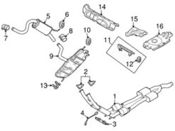 Genuine VW/Audi 1K0253047 Catalytic Converter Bracket - VW | VW1K0253047