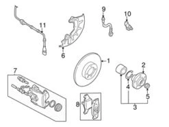 Genuine VW/Audi 1K0615124D Brake Caliper; Front Right - VW | 1J0615124 1J0615124A 1K0615124A VW1K0615124D