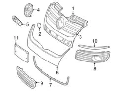 Genuine VW/Audi 1K0853653BVW8 Grille - VW | VW1K0853653BVW8