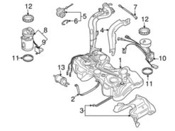 Genuine VW/Audi 1K0919673AC Fuel Pump, Electric; Left - Audi, VW | VW1K0919673AC
