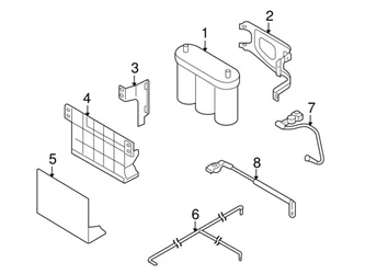 Genuine VW/Audi 1Q0915314 Battery Frame; Right - VW | VW1Q0915314 3 Genuine VW/Audi 1Q0915314 Battery Frame; Right - VW | VW1Q0915314