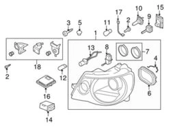 Genuine VW/Audi 1Q0941753B Headlight Assembly; Left - VW | 1Q0941753A VW1Q0941753B