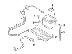 Genuine VW/Audi 3B1971225C Battery Cable Harness - VW | VW3B1971225C