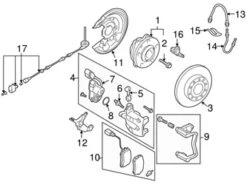 Genuine VW/Audi 3C0615404J Brake Caliper; Rear Right - VW | 3C0615404A 3C0615404F VW3C0615404J