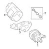 Genuine VW/Audi 3QF121093E Water Pump Bracket; Left - VW | VW3QF121093E