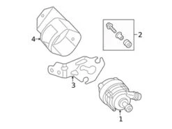 Genuine VW/Audi 3QF121093E Water Pump Bracket; Left - VW | VW3QF121093E