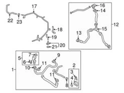 Genuine VW/Audi 3QF122101F Radiator Coolant Hose - VW | 3QF122101J VW3QF122101F
