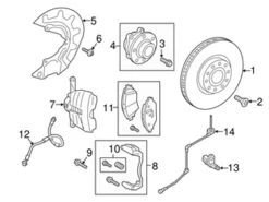 Genuine VW/Audi 3QF615123 Brake Caliper; Front Left - VW | VW3QF615123