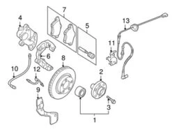 Genuine VW/Audi 4B0615123A Brake Caliper; Front Left - Audi | AU4B0615123A
