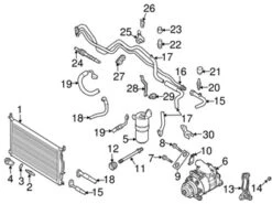 Genuine VW/Audi 4E0260403R A/C Condenser - Audi | 4E0260403M 4E0260403P AU4E0260403R