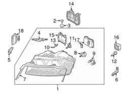 Genuine VW/Audi 4E0941030CC Headlight Assembly; Right - Audi | 4E0941030P AU4E0941030CC