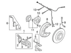 Genuine VW/Audi 4F0615404F Brake Caliper; Rear Right - Audi | 4F0615404C AU4F0615404F