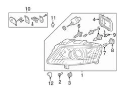 Genuine VW/Audi 4F0941003DN Headlight Assembly; Left - Audi | 4F0941003M AU4F0941003DN
