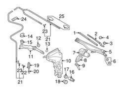 Genuine VW/Audi 4F1955426C Wiper Blade Assembly; Front Right - Audi | 4F1955426A 4F1955426B AU4F1955426C