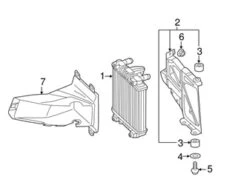 Genuine VW/Audi 4G0121212 Radiator; Left - Audi | AU4G0121212