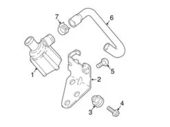 Genuine VW/Audi 4G0121305DM Water Pump Bracket; Front - Audi | AU4G0121305DM
