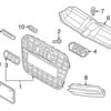 Genuine VW/Audi 4G0807647AVMZ Grille; Left - Audi | 4G0807647ABMT AU4G0807647AVMZ -Brembo Shop VW 4G0807647AVMZ