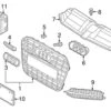 Genuine VW/Audi 4G0807681D9B9 Grille; Left - Audi | AU4G0807681D9B9
