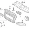 Genuine VW/Audi 4G0807682E9B9 Grille; Right - Audi | AU4G0807682E9B9
