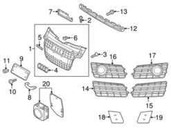 Genuine VW/Audi 4G8807681E9B9 Grille; Left - Audi | AU4G8807681E9B9