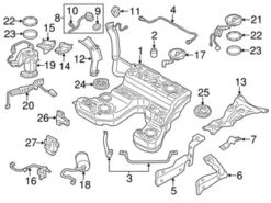 Genuine VW/Audi 4H0201317J Fuel Pump Housing; Right - Audi | AU4H0201317J