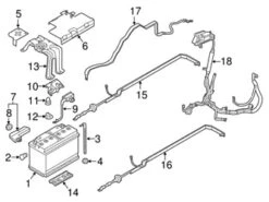 Genuine VW/Audi 4H4971225A Battery Cable Harness; Front - Audi | AU4H4971225A