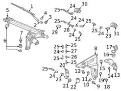 Genuine VW/Audi 4K1998002D Wiper Blade Assembly; Left, Right - Audi | 4K1998002 4K1998002B AU4K1998002D