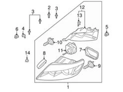 Genuine VW/Audi 4L0941004AJ Headlight Assembly; Right - Audi | 4L0941030AJ AU4L0941004AJ