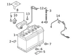 Genuine VW/Audi 4M0971225CS Battery Cable Harness - Audi | AU4M0971225CS