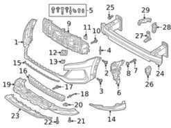 Genuine VW/Audi 4M8807647C9B9 Grille - Audi | 4M88076479B9 AU4M8807647C9B9