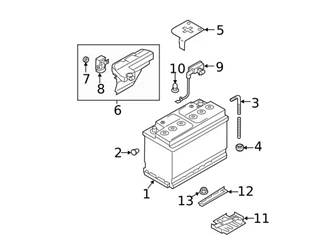Genuine VW/Audi 4N0813550D Battery Hold Down - Audi | AU4N0813550D 3 Genuine VW/Audi 4N0813550D Battery Hold Down - Audi | AU4N0813550D