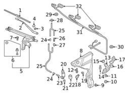 Genuine VW/Audi 4N1998002 Wiper Blade Assembly; Left, Right - Audi | AU4N1998002