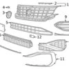 Genuine VW/Audi 561853651BDZLL Grille - VW | VW561853651BDZLL