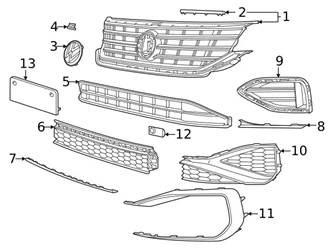 Genuine VW/Audi 561853651BDZLL Grille - VW | VW561853651BDZLL 3 Genuine VW/Audi 561853651BDZLL Grille - VW | VW561853651BDZLL