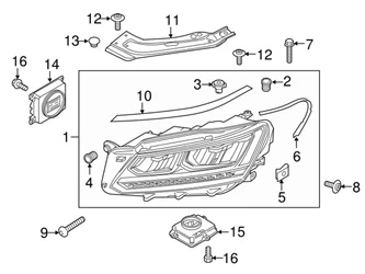 Genuine VW/Audi 561941773A Headlight Assembly; Left - VW | VW561941773A 3 Genuine VW/Audi 561941773A Headlight Assembly; Left - VW | VW561941773A