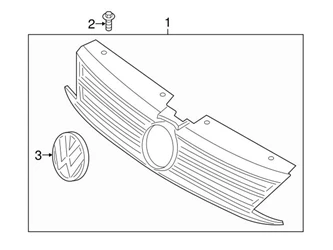 Genuine VW/Audi 5C6853651NLQI Grille - VW | VW5C6853651NLQI 3 Genuine VW/Audi 5C6853651NLQI Grille - VW | VW5C6853651NLQI