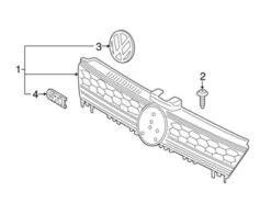 Genuine VW/Audi 5G0853651AMBTU Grille - VW | VW5G0853651AMBTU
