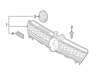 Genuine VW/Audi 5G0853651AMBTU Grille - VW | VW5G0853651AMBTU 3 Genuine VW/Audi 5G0853651AMBTU Grille - VW | VW5G0853651AMBTU