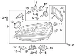 Genuine VW/Audi 5G0941753B Headlight Assembly; Left - VW | VW5G0941753B